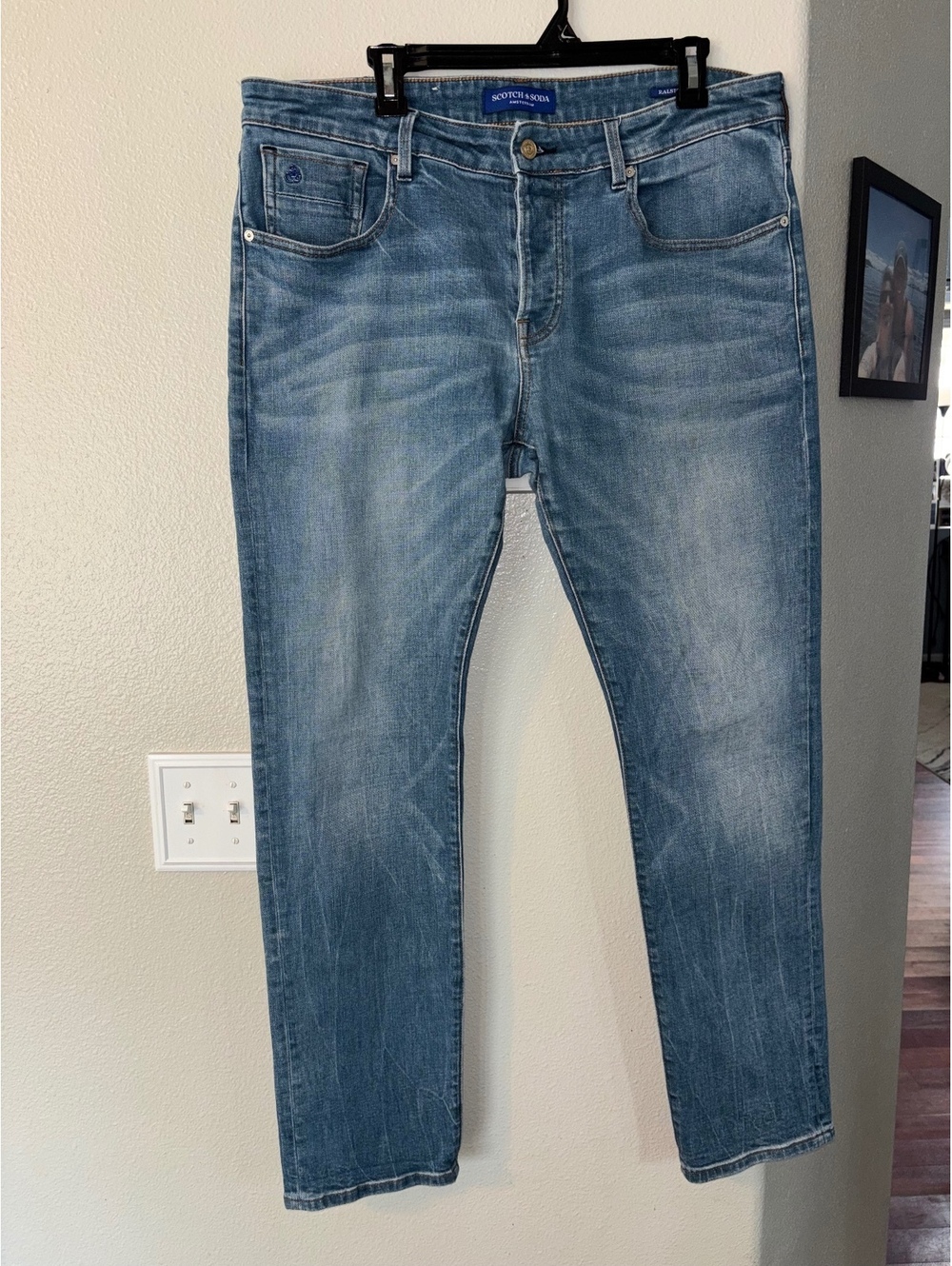 Scotch & Soda Ralston Regular Slim Fit Button Fly Jeans Medium Wash Men's 36x32